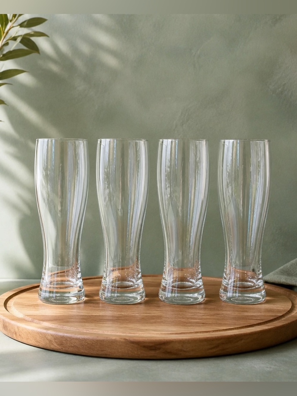 Villeroy & Boch Purismo Crystal Pilsner Beer Glasses - Set of 4